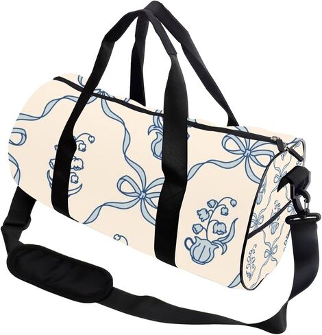 Charming Floral Sprigs Easy Clean Sports Duffel Bags For Men Women Oxford Tote Bags Adjustable Shoulder Strap, Convertible Carry Backpack Goth Gym Bag For Workout Cheer Gym Gifts Women in Saudi Arabia