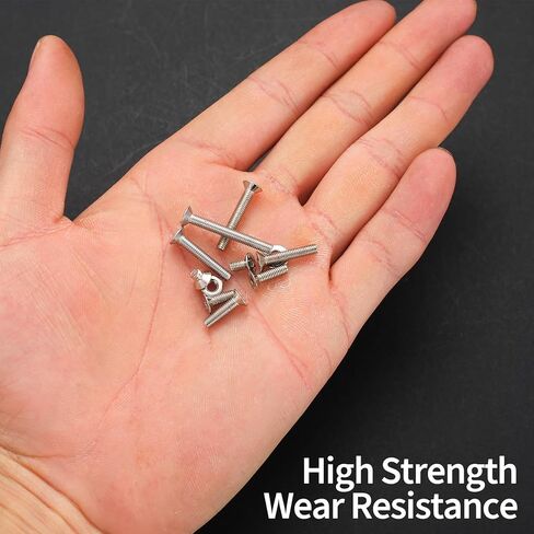 مجموعة مسامير براغي M3 M4 M5 M6 M8، 155-1144 قطعة، مجموعة متنوعة من المقبس السداسي المسطح برأس غاطس، غسالات صواميل براغي الآلة مع مفتاح ألين لإصلاح الأثاث الإلكتروني (فضي) (1111، M3) in Kuwait