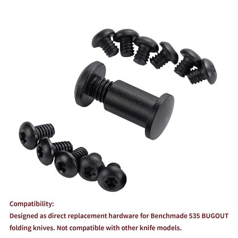 مجموعة براغي توركس من سبائك التيتانيوم 26 قطعة متوافقة مع سكين BUGOUT Benchmade 535 (أسود) in Kuwait