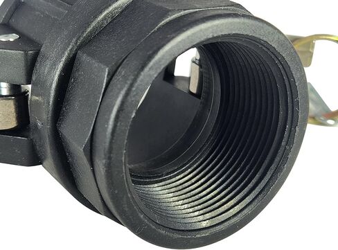 نوع التركيب البحري D-150 Camlock، 1.5 بوصة مع محول مضخة خيوط NPT أنثى لخزانات القوارب، نقل المياه باللونين الأسود والرمادي in Saudi Arabia