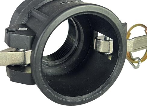 نوع التركيب البحري D-150 Camlock، 1.5 بوصة مع محول مضخة خيوط NPT أنثى لخزانات القوارب، نقل المياه باللونين الأسود والرمادي in Saudi Arabia