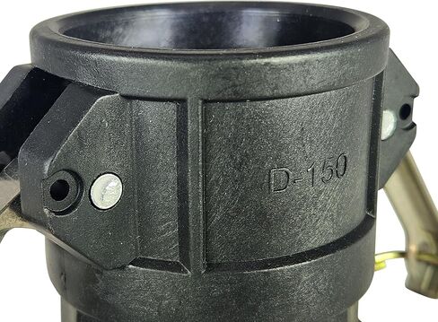 نوع التركيب البحري D-150 Camlock، 1.5 بوصة مع محول مضخة خيوط NPT أنثى لخزانات القوارب، نقل المياه باللونين الأسود والرمادي in Saudi Arabia