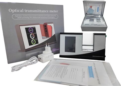Plastic Transmission Meter Digital Glass Film Transmittance Testers with Wavelength Visible Light 380nm-760nm Infrared Peak Wavelength 940nm CIE for Transparent Film Plastics & Glass Etc in Saudi Arabia
