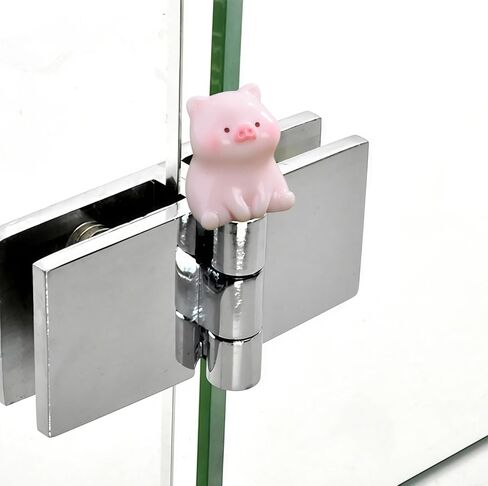 Cute Mini Creative Sitting Pig Hinge Heads Decorative Topper Set 4PCS, Home Decoration,Magnetic Hinge Head Toppers Door Hinge in Saudi Arabia