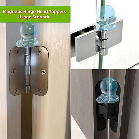 Cute Mini Creative Noctilucent Marine Animals, Octopuses Hinge Heads Decorative Topper Set 6PCS, Home Decoration,Magnetic Hinge Head Toppers Door Hinge in Saudi Arabia