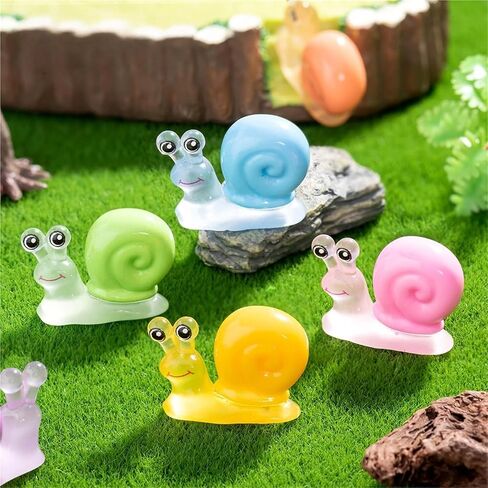 Cute Mini Creative Luminous Rainbow Snail Hinge Heads Decorative Topper Set 6PCS, Home Decoration,Magnetic Hinge Head Toppers Door Hinge in Saudi Arabia