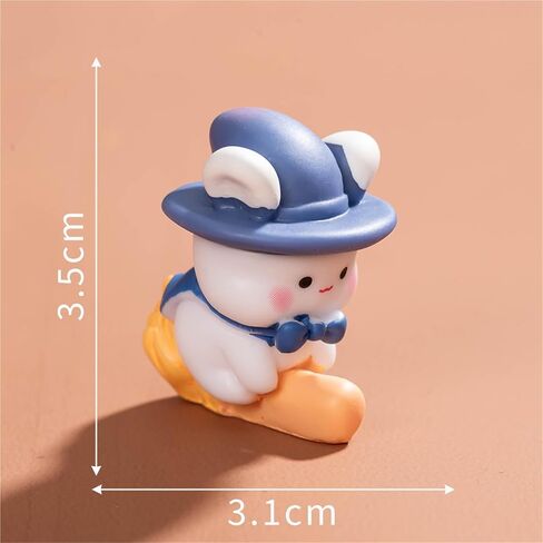 لطيف صغير الإبداعية الأزرق قبعة الساحر أرنب المفصلي رؤساء الزخرفية توبر مجموعة 3 قطعة ، ديكور المنزل ، المغناطيسي المفصلي رئيس القبعات العالية الباب المفصلي in Saudi Arabia