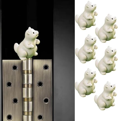 Cute Mini Creative Forest Animals, Water Sloths Hinge Heads Decorative Topper Set 6PCS, Home Decoration,Magnetic Hinge Head Toppers Door Hinge in Saudi Arabia
