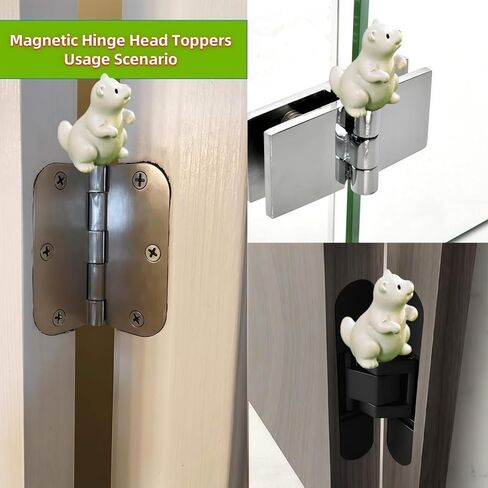 Cute Mini Creative Forest Animals, Water Sloths Hinge Heads Decorative Topper Set 6PCS, Home Decoration,Magnetic Hinge Head Toppers Door Hinge in Saudi Arabia