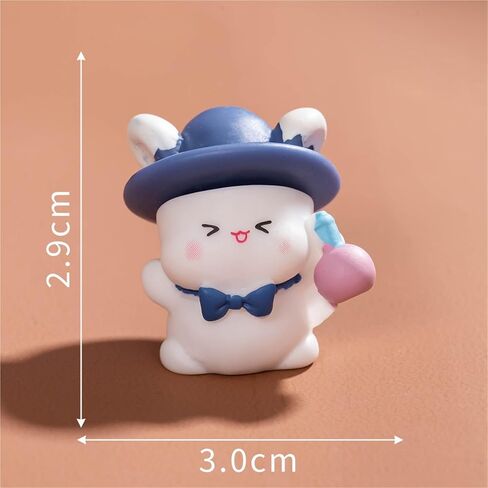 Cute Mini Creative Magician, The Rabbit Holding The Bottle Hinge Heads Decorative Topper Set 3PCS, Home Decoration,Magnetic Hinge Head Toppers Door Hinge in Saudi Arabia
