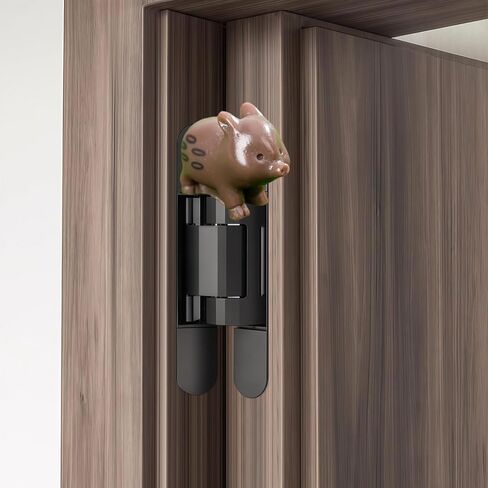 Cute Mini Creative Forest Animals, Dark Brown Wild Boars Hinge Heads Decorative Topper Set 6PCS, Home Decoration,Magnetic Hinge Head Toppers Door Hinge in Saudi Arabia