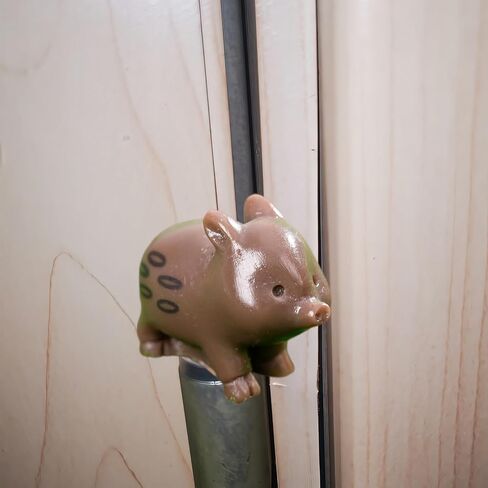 Cute Mini Creative Forest Animals, Dark Brown Wild Boars Hinge Heads Decorative Topper Set 6PCS, Home Decoration,Magnetic Hinge Head Toppers Door Hinge in Saudi Arabia