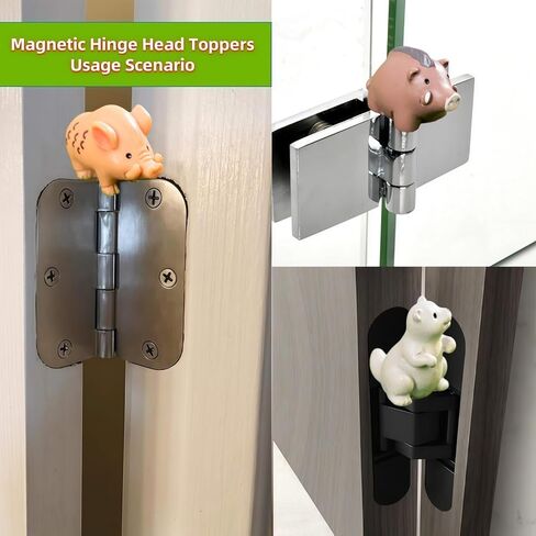 Cute Mini Creative Forest Animals Hinge Heads Decorative Topper Set 6PCS, Home Decoration,Magnetic Hinge Head Toppers Door Hinge in Saudi Arabia