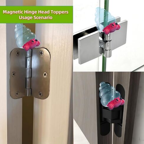 Cute Mini Creative Noctilucent Marine Animals, Hermit Crabs Hinge Heads Decorative Topper Set 6PCS, Home Decoration,Magnetic Hinge Head Toppers Door Hinge in Saudi Arabia