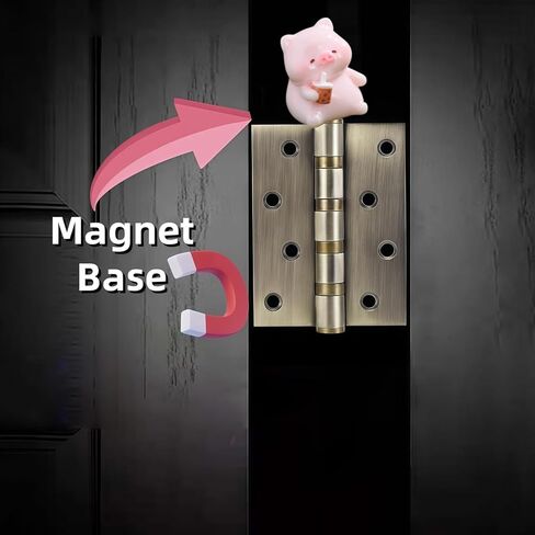 Cute Mini Creative Piglet Hinge Heads Decorative Topper Set 4PCS, Home Decoration,Magnetic Hinge Head Toppers Door Hinge in Saudi Arabia