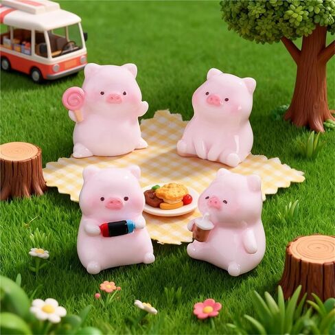 Cute Mini Creative Piglet Hinge Heads Decorative Topper Set 4PCS, Home Decoration,Magnetic Hinge Head Toppers Door Hinge in Saudi Arabia