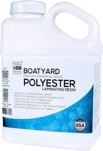 FGCI BOATYARD راتنجات البوليستر الترقق، قماش الألياف الزجاجية، الزجاج، مجموعة الألياف الزجاجية من الراتنج الشفاف، بناء لوح التزلج على الماء، طقم إصلاح القوارب من الألياف الزجاجية، راتنج الألياف الزجاجية in Kuwait