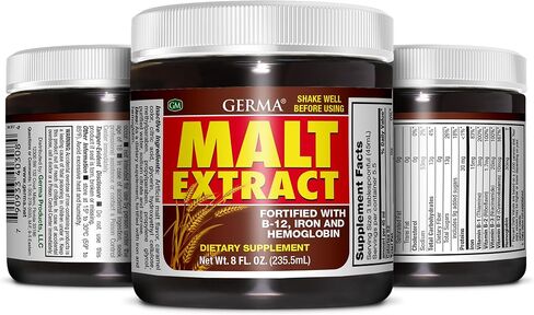 Germa Malt Extract Liquid Supplement - Pure Concentrated Barley Malt - 8 fl oz (236ml) in Kuwait