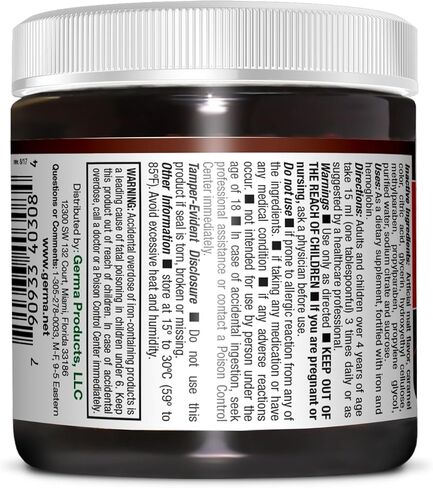 Germa Malt Extract Liquid Supplement - Pure Concentrated Barley Malt - 8 fl oz (236ml) in Kuwait