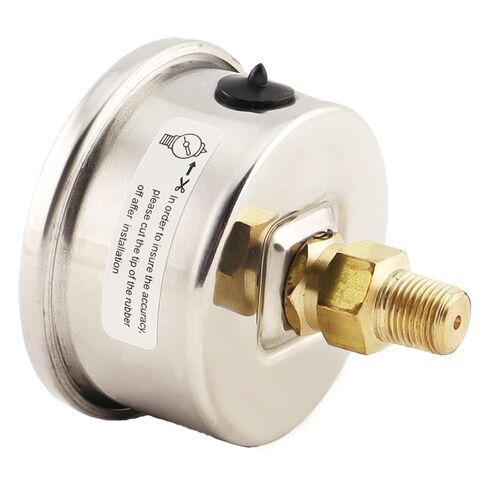 P251 Series 2" Dial, Oil Filled Pressure Gauge w/Brass Internals, 0-1000 PSI/kPa, ±1.6% Accuracy, 1/8" NPT, Back Mount in Saudi Arabia