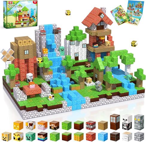 300PCS Magnetic Blocks - Magnetic Building Blocks, Stacking Magnet Cubes Toys, STEM Montessori Sensory Game Toys for Kids Boys and Girls Ages 3 4 5 6 7 8 Birthday Gifts in Saudi Arabia