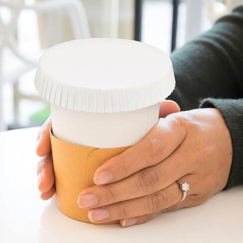 200pcs Disposable Paper Cup Cover: Recycled Drinking Lid Coffee Cup Cover Hot Cup Lid for Cafe Hotel KTV Bars(3.25" diameter lids) in Saudi Arabia