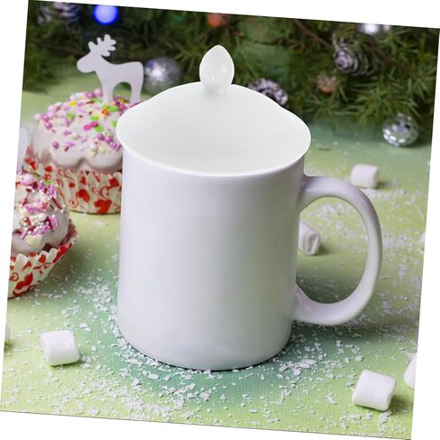 Reusable Ceramic Mug Lid Insulated Cover for Hot Cold Beverages Multi-functional Replacement for Tea Cups Aesthetic Design Fits Mugs for Home Office Use in Saudi Arabia