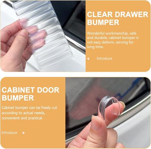 10 أوراق من مصدات الخزانات الشفافة، وسادات حماية ذاتية اللصق للأبواب وتمنع الخدوش والخدوش، سهلة القطع والتركيب، ممتص الصدمات الناعم المتين للمنزل in Kuwait