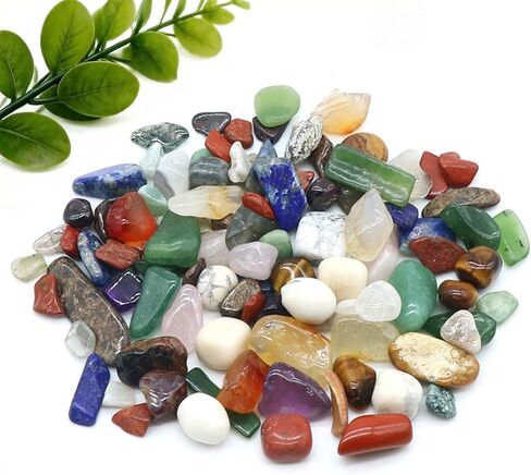مجموعة حجر كريستال علاجي متعدد الألوان، 90 قطعة من الأحجار الكريمة، 0.5-0.8 بوصة أحجار متساقطة منتقاة يدويًا وكريستال للشفاء والريكي والتأمل والسحر والمنزل in Kuwait