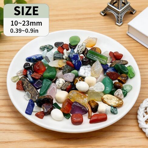مجموعة حجر كريستال علاجي متعدد الألوان، 90 قطعة من الأحجار الكريمة، 0.5-0.8 بوصة أحجار متساقطة منتقاة يدويًا وكريستال للشفاء والريكي والتأمل والسحر والمنزل in Kuwait