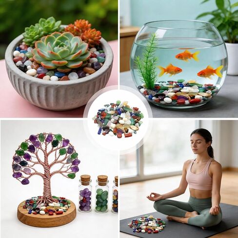 مجموعة حجر كريستال علاجي متعدد الألوان، 90 قطعة من الأحجار الكريمة، 0.5-0.8 بوصة أحجار متساقطة منتقاة يدويًا وكريستال للشفاء والريكي والتأمل والسحر والمنزل in Kuwait