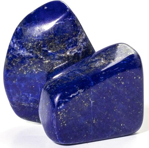 KALIFANO Tumbled Lapis Lazuli Bundle - AAA+ Jewelry Grade Reiki Crystal Used for Calming Anxiety - Piedras Caidas for Wicca/Healing - Information Card Included (Family Owned) in Saudi Arabia