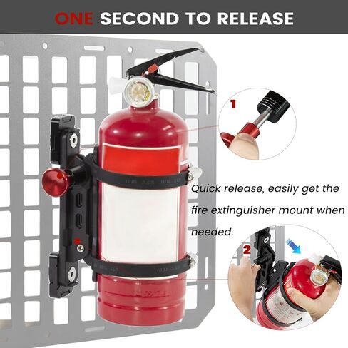 حامل طفاية حريق لوحة مولي - ملحقات دعامة طفاية حريق سريعة الفك للسيارة التكتيكية مجموعات دعامة تثبيت تناسب 1-2 في فتحات الفتحات للشاحنات والمركبات وملحقات مولي in Kuwait