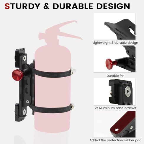 حامل طفاية حريق لوحة مولي - ملحقات دعامة طفاية حريق سريعة الفك للسيارة التكتيكية مجموعات دعامة تثبيت تناسب 1-2 في فتحات الفتحات للشاحنات والمركبات وملحقات مولي in Kuwait