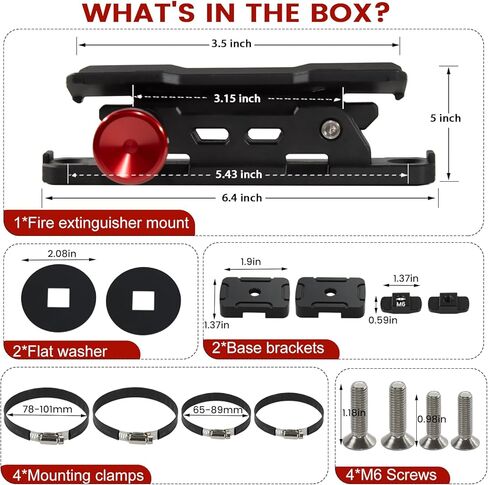 حامل طفاية حريق لوحة مولي - ملحقات دعامة طفاية حريق سريعة الفك للسيارة التكتيكية مجموعات دعامة تثبيت تناسب 1-2 في فتحات الفتحات للشاحنات والمركبات وملحقات مولي in Kuwait