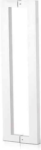 Push Pull Door Handle Stainless Steel Pull Push Door Handle, Fit for Glass Door Wooden Door, Modern Commercial Door Handle Apply for Sliding Barn(White,60cm(23.6in)) in Saudi Arabia