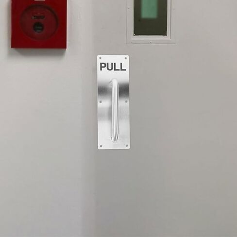 Stainless Steel 304 Push Pull Door Handle Set for Fire and Commercial Doors Large Sliding Barn Pull Plate Interior Metal Long Handle for Bathroom and Garage Use in Saudi Arabia