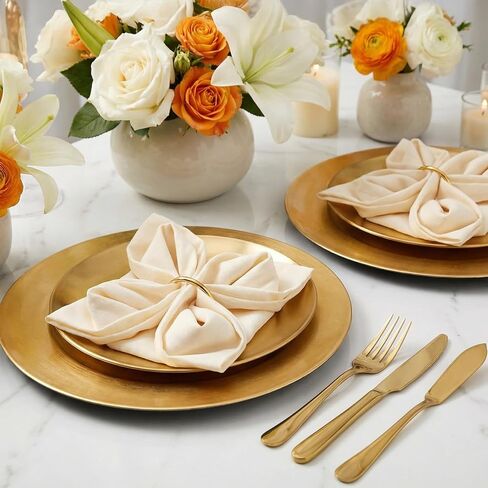 Set of 100 Elegant Gold Napkin Rings, Stainless Steel Rotundity Napkin Rings for Wedding, Christmas, Party Table Settings in Saudi Arabia