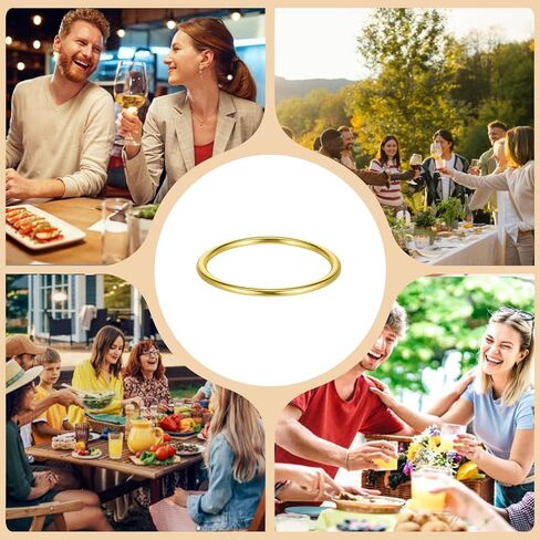Set of 100 Elegant Gold Napkin Rings, Stainless Steel Rotundity Napkin Rings for Wedding, Christmas, Party Table Settings in Saudi Arabia