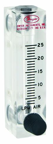 Dwyer® Visi-Float® Flowmeter, VFA-2-SSV, Acrylic Block, 5% FS Acc, .2-2 SCFH air, SS Valve in Saudi Arabia