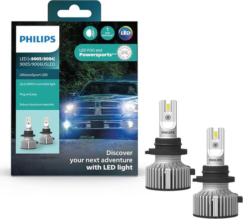 Philips UltinonSport 9005/9006 LED Bulb for Fog Light and Powersports Headlights, 2 Pack in Kuwait