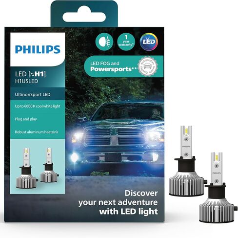 لمبة فيليبس UltinonSport 9005/9006 LED لمصابيح الضباب والمصابيح الأمامية Powersports، عبوتان in Kuwait