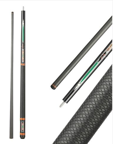 عصا البلياردو من ألياف الكربون، 58 بوصة، عصي طاولة البلياردو، طرف 12.5 مم، قبضة ناعمة من ألياف الكربون البلياردو، وزن عصا البلياردو 20 أونصة in Kuwait