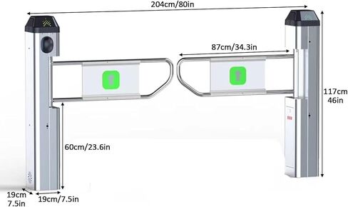 مدخل سوبر ماركت الباب الدوار التلقائي مع بوابة سوينغ 90 درجة للرادار لمراكز النقل والتجزئة in Kuwait