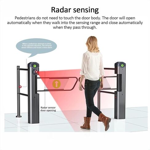 مدخل سوبر ماركت الباب الدوار التلقائي مع بوابة سوينغ 90 درجة للرادار لمراكز النقل والتجزئة in Kuwait