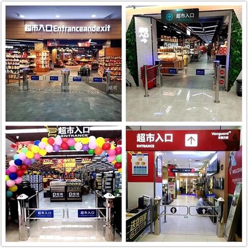 مدخل بوابة سوينغ الفولاذ المقاوم للصدأ بوابة المشاة فتح الباب التلقائي لمتجر مكتبة سوبر ماركت in Kuwait