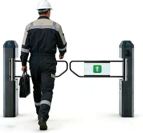 باب دوار تلقائي للمدخل العام مع بوابة متأرجحة للكشف عن الرادار مع مؤشرات LED صوتية للوصول في اتجاه واحد in Kuwait