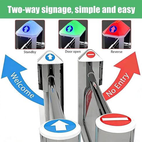 حاجز بوابة متأرجحة ذاتي الفتح أوتوماتيكيًا، باب مدخل ارتدادي في اتجاه واحد، باب دوار بمستشعر الرادار للسوبر ماركت in Kuwait
