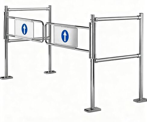 بوابة أمان لمدخل السوبر ماركت، بوابة معدنية عالمية متأرجحة مع حاجز حماية، باب في اتجاه واحد لمتجر المكتبة (200 * 100 سم) in Kuwait