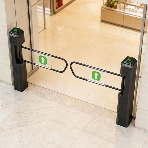 Supermarket Entrance Swing Gate One-Way Rebound Sensor Entrance Warehouse Automatic Closing Door for Store in Saudi Arabia